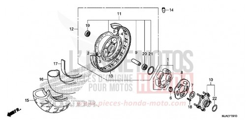 HINTERRAD (VT750C2B/C) VT750C2BE de 2014